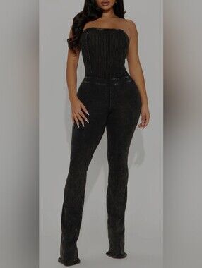 FASHION NOVA You Know Too Much Jumpsuit - Black